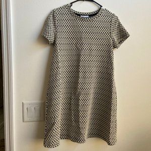 Zara Black & White Geometric Dress